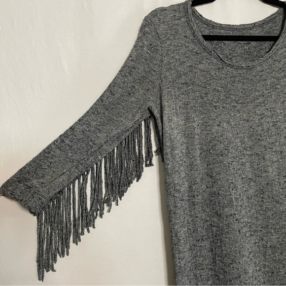 Zadig & Voltaire Wool Angora Blend Cozy “Winter Fringes” Fringe Trim Tunic Dress - Picture 5 of 13